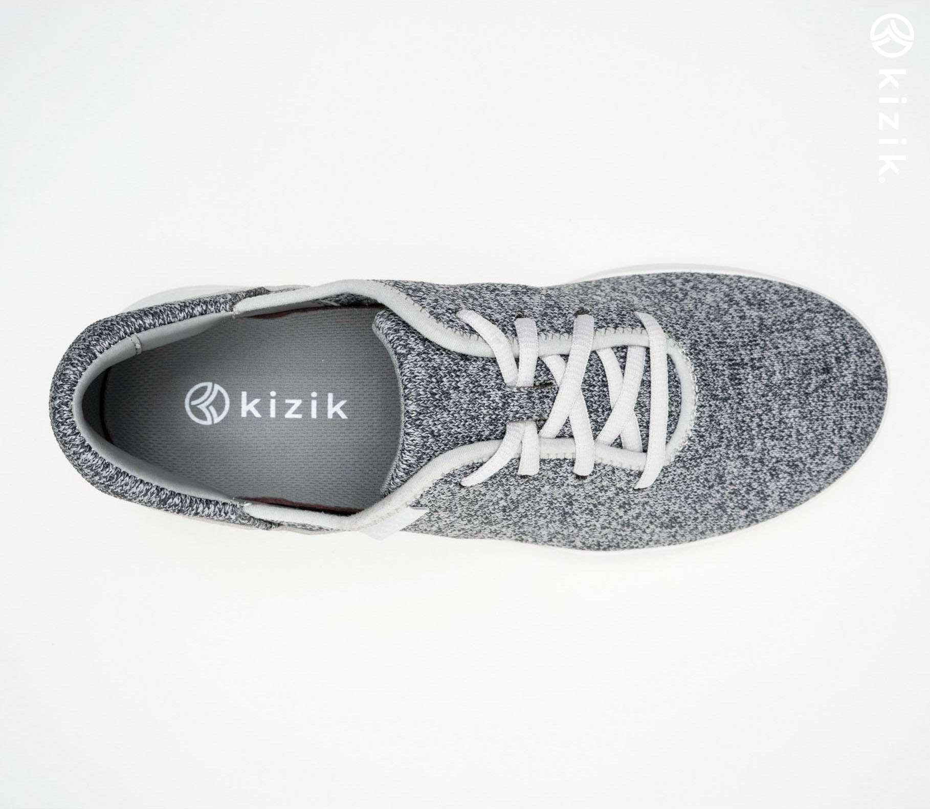 Kizik Madrid Eco Knit Skor Dam Grå | SE-G77